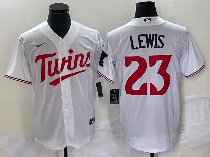 Men Minnesota Twins #23 Lewis Nike White Home Replica Player Game MLB Jersey->minnesota twins->MLB Jersey